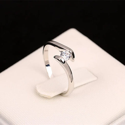 MJ-109 Classic 925 Sterling Silver Moissanite Ring stylish jewelry Anniversary Ring