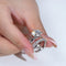 MJ-150 5ct Ring round cut moissanite diamond silver 925 wedding engagement ring set for couples
