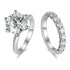 MJ-150 5ct Ring round cut moissanite diamond silver 925 wedding engagement ring set for couples