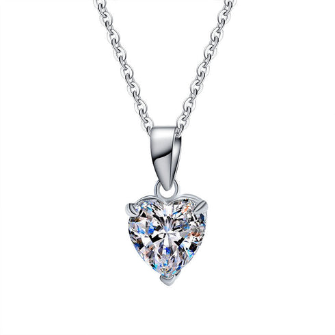 MJ-Classic Fine Heart Shape Moissanite Jewelry Sets for Women for Engagement & Anniversary Valentine's Day Gifts for Girlfriends