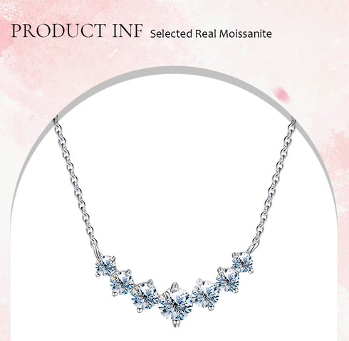 MJ-10 Original Moissanite Solitaire Pendant Necklace in Pure 925 Silver