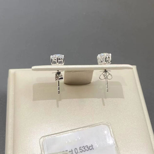 MJ-73 Igi Certified Moissanite Lab Diamond Stud Earring For Women Wedding Engagement
