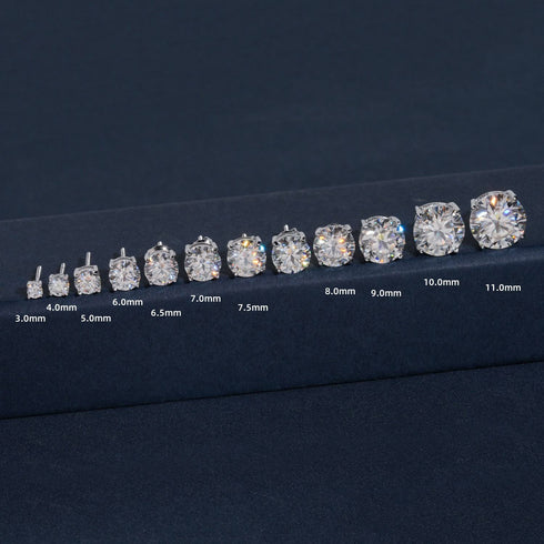 MJ-72 D Color Moissanite Lab Diamond Stud Earring For Women 925 Sterling Silver Wedding Engagement Ear Studs Jewelry