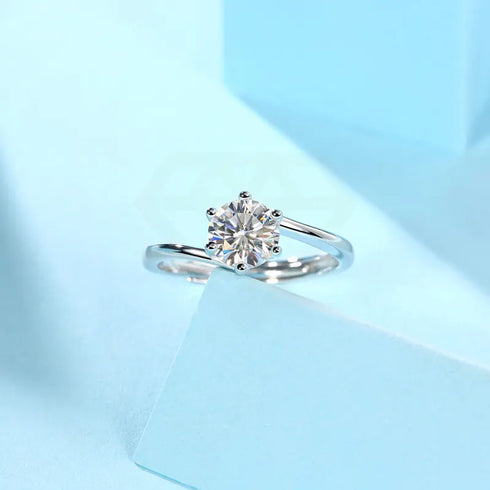MJ-139 Classic 925 Sterling Silver Moissanite Ring stylish jewelry Anniversary Ring