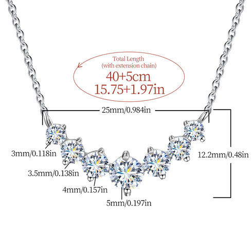 MJ-10 Original Moissanite Solitaire Pendant Necklace in Pure 925 Silver