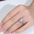 MJ-150 5ct Ring round cut moissanite diamond silver 925 wedding engagement ring set for couples