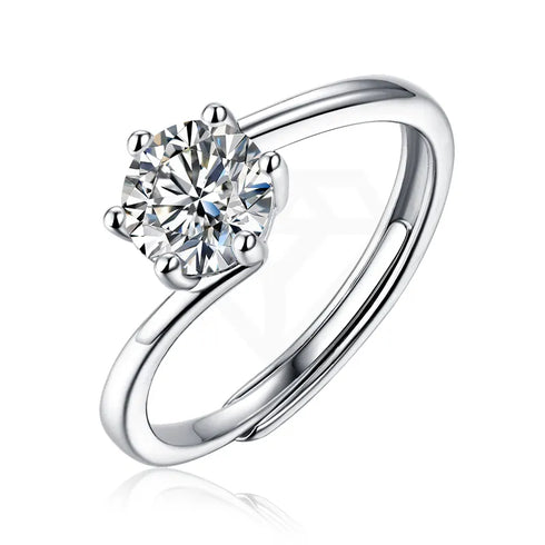 MJ-139 Classic 925 Sterling Silver Moissanite Ring stylish jewelry Anniversary Ring