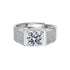 MJ-211 ROUND BRILLIANT CUT MOISSANITE MEN'S WEDDING BAND RING