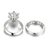 MJ-150 5ct Ring round cut moissanite diamond silver 925 wedding engagement ring set for couples