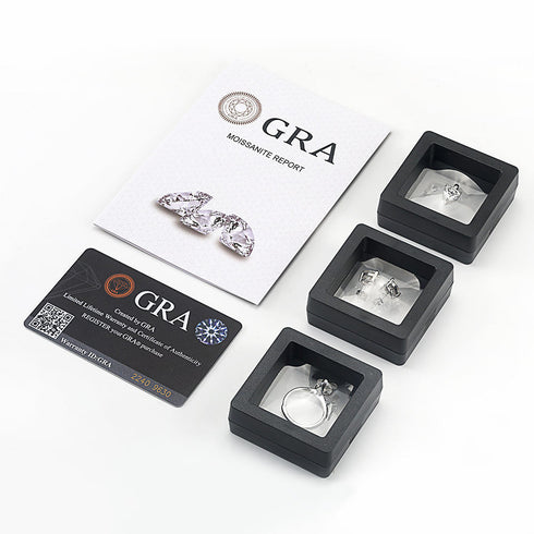 MJ-Heart Moissanite Wedding Set 925 Silver 14K Gold Plated 1CT-4CT D Color VVS Moissanite Jewelry Set for Women