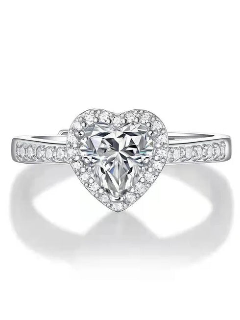 MJ-149 Silver Moissanite Diamond Ring 1.0 Carat