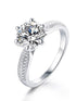 MJ-148 Silver Moissanite Diamond Ring 1.0 Carat