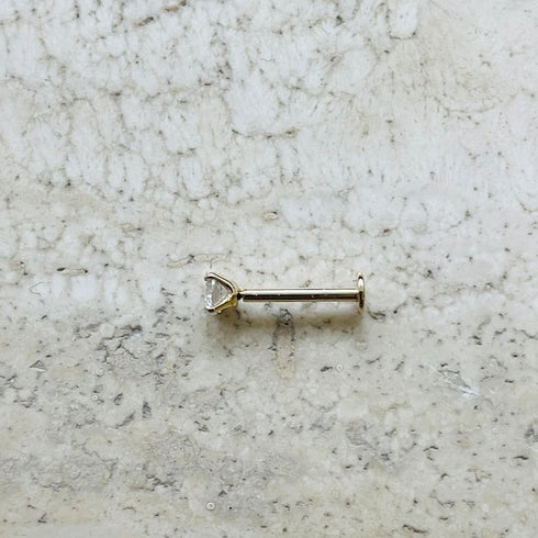 MJ-302 Moissanite Diamond Nose Stud Gold