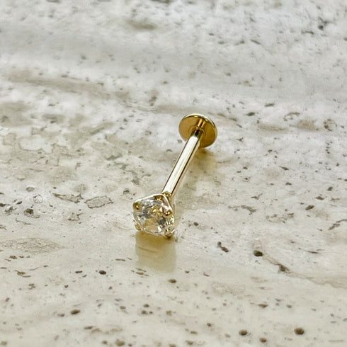 MJ-302 Moissanite Diamond Nose Stud Gold
