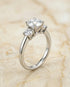 MJ-112 Anita Classic Three-Stone Round Diamond Engagement Ring – 925 Silver Gold & Palladium Plated Anniversary Ring