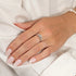 MJ-114 Round Trilogy Diamond Engagement Ring – 925 Silver Gold & Palladium Plated Anniversary Ring