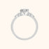 MJ-113 Amelia Three Stone Radiant Diamond Engagement Ring – 925 Silver Gold & Palladium Plated Anniversary Ring