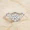 MJ-112 Anita Classic Three-Stone Round Diamond Engagement Ring – 925 Silver Gold & Palladium Plated Anniversary Ring