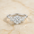 MJ-112 Anita Classic Three-Stone Round Diamond Engagement Ring – 925 Silver Gold & Palladium Plated Anniversary Ring