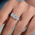 MJ-120 Classic 925 Sterling Silver Moissanite Ring stylish jewelry Anniversary Diamond Ring