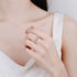 MJ-104 Silver Ring 2 Heart Shape