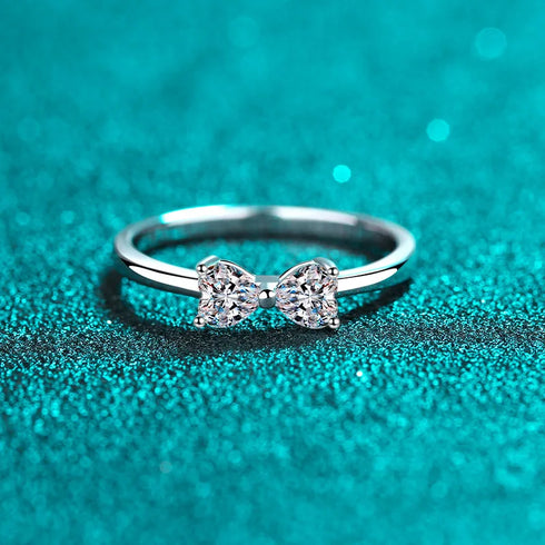 MJ-104 Silver Ring 2 Heart Shape