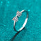 MJ-104 Silver Ring 2 Heart Shape
