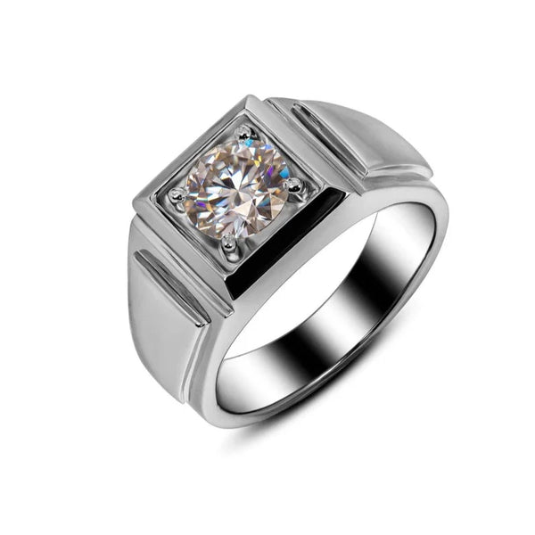 MJ-209 BRILLIANT CUT MOISSANITE MEN'S RING