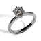 MJ-146 Twist Round Created White Diamond Solitaire Ring