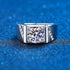 MJ-204 ROUND BRILLIANT CUT MOISSANITE MEN'S WEDDING BAND RING