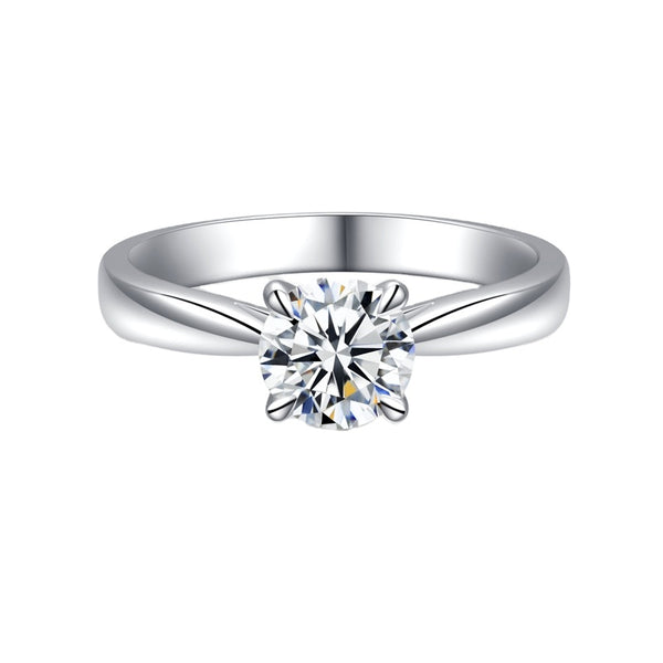 MJ-112 Classic 925 Sterling Silver Moissanite Ring stylish jewelry Anniversary Ring