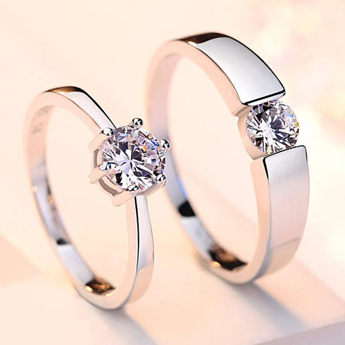 MJ-002 Silver Couple Ring 2