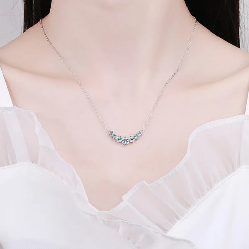 MJ-10 Original Moissanite Solitaire Pendant Necklace in Pure 925 Silver