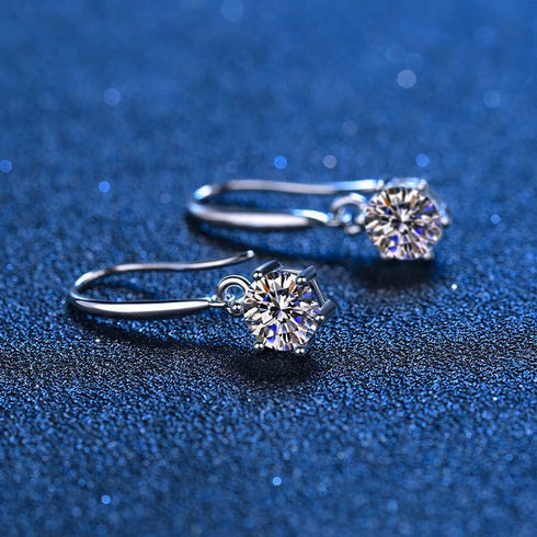 MJ-53 D Color Moissanite Lab Diamond Stud Earring For Women 925 Sterling Silver Wedding Engagement Ear Studs Jewelry