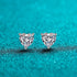MJ-50 D Color Moissanite Lab Diamond Heart Stud Earring For Women 925 Sterling Silver Wedding Engagement Ear Studs Jewelry