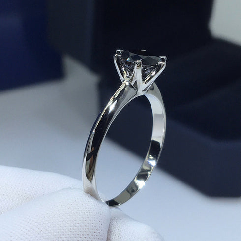 MJ-113 Classic 925 Sterling Silver Moissanite Ring stylish jewelry Anniversary Ring
