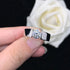 MJ-206 Platinum PT950 Moissanite Men's Diamond Couple Rings