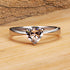 MJ-119 Simple Heart Rings for Women Bride Romantic Tibetan Silver Wedding Bands Fashion Accessories High Quality Zircon Jewelry