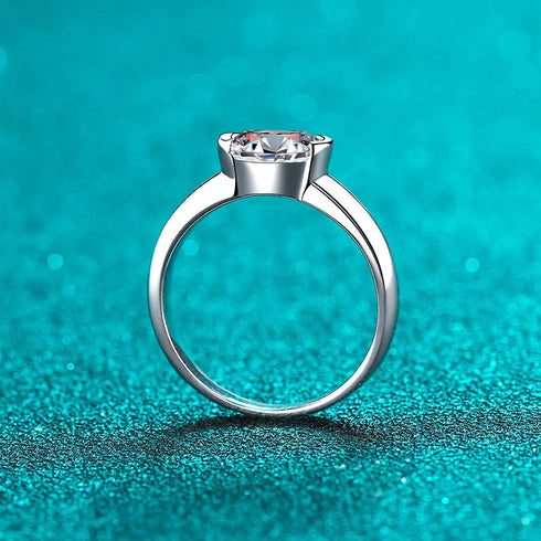MJ-117 Classic 925 Sterling Silver Moissanite Ring stylish jewelry Anniversary Ring