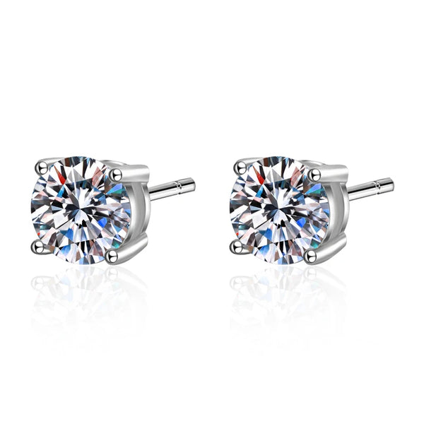 MJ-52 D Color Moissanite Lab Diamond Stud Earring For Women 925 Sterling Silver Wedding Engagement Ear Studs Jewelry