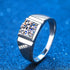 MJ-204 ROUND BRILLIANT CUT MOISSANITE MEN'S WEDDING BAND RING