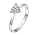 MJ-119 Simple Heart Rings for Women Bride Romantic Tibetan Silver Wedding Bands Fashion Accessories High Quality Zircon Jewelry