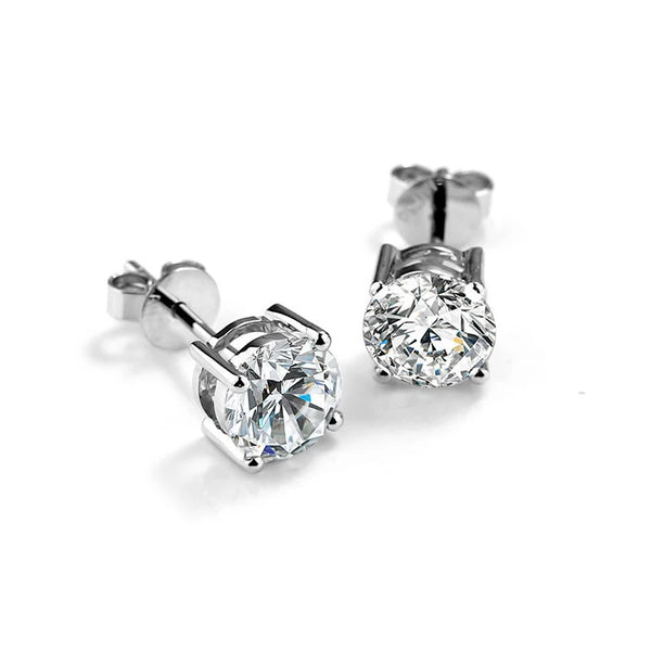 MJ-51 D Color Moissanite Lab Diamond Stud Earring For Women 925 Sterling Silver Wedding Engagement Ear Studs Jewelry