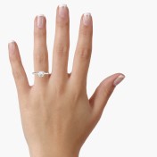 MJ-123 Classic 925 Sterling Silver Moissanite Ring stylish jewelry Anniversary Ring