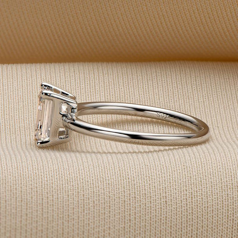 MJ-142 Classic 925 Sterling Silver Moissanite Ring stylish jewelry Anniversary Ring