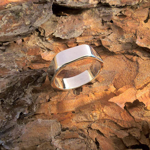 MJ Silver White Gold Platinum Band for Men