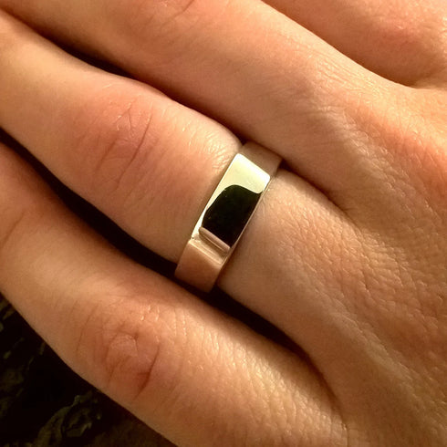 MJ Silver White Gold Platinum Band for Men