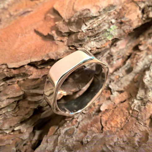 MJ Silver White Gold Platinum Band for Men