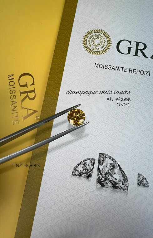 100% Real Moissanite Round Stones D VVS1 All Sizes with Certificate Lab Diamonds Pass Tester with GRA Report