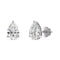 Pear Cut Lab Grown Diamond Studs by MJ Moissanite